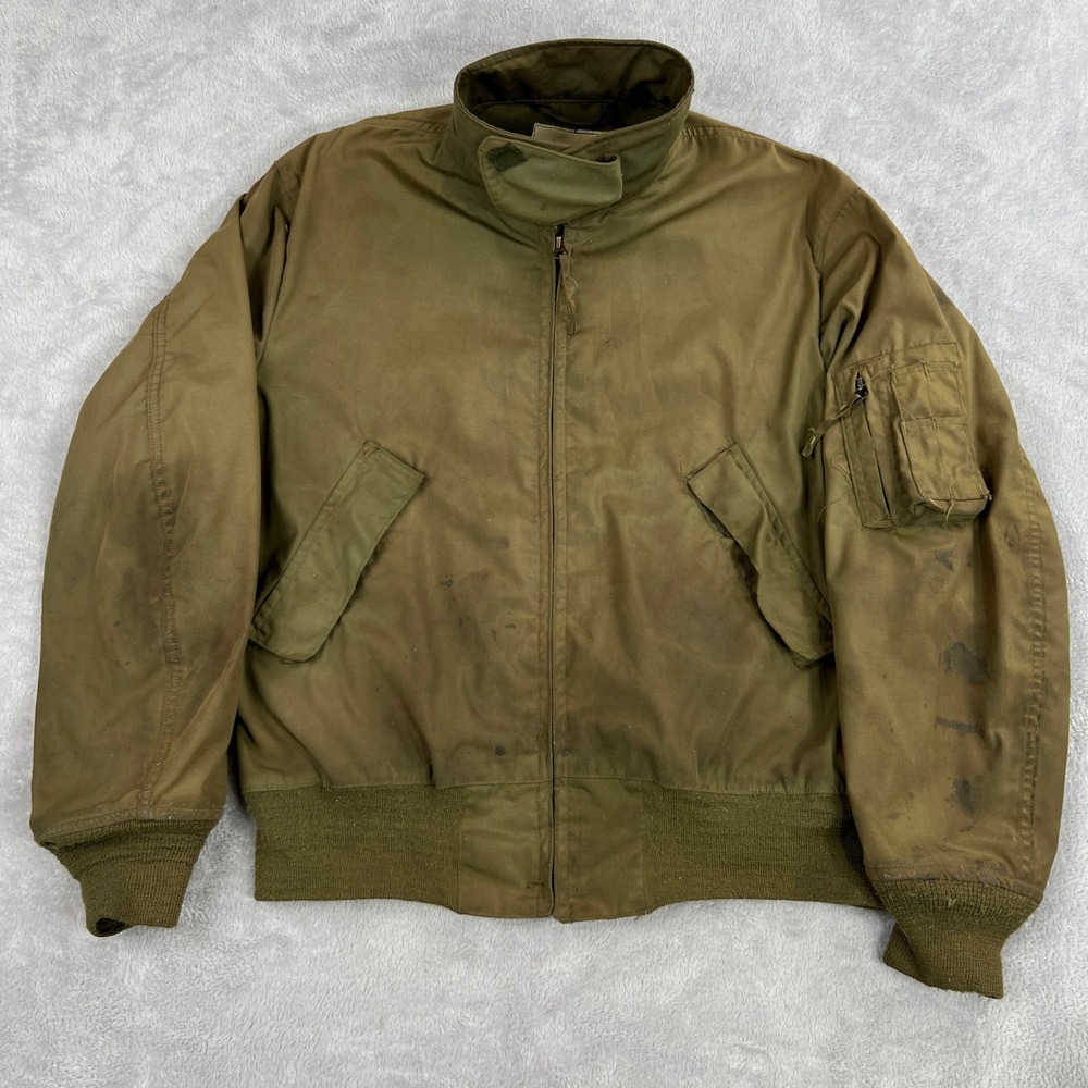 VTG 70's Vietnam Flyers Large Long Jacket U.S Military Army Air Force War Bomber